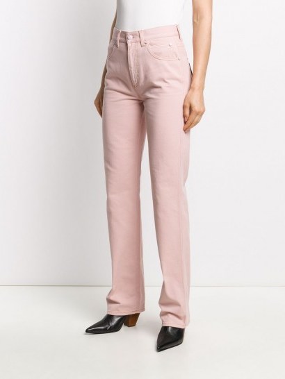 FENDI pink straight-leg mid-rise jeans in rosewood - flipped
