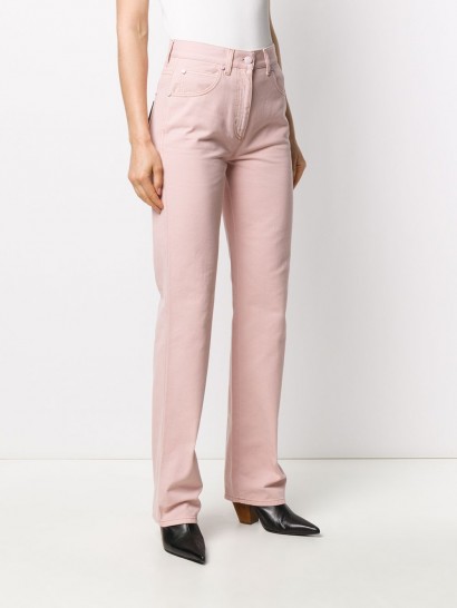 FENDI pink straight-leg mid-rise jeans in rosewood
