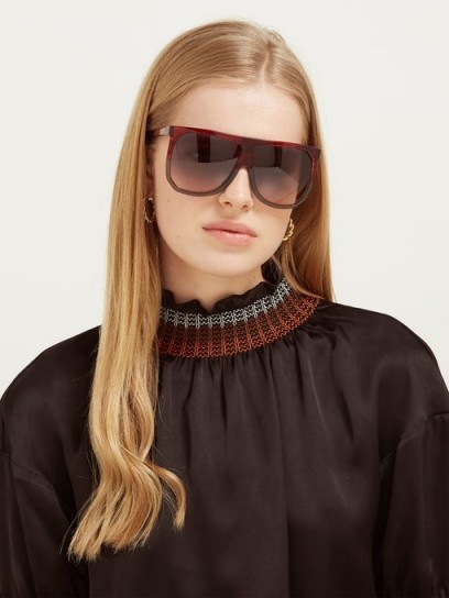 LOEWE Filipa flat-top acetate sunglasses | oversized sunnies