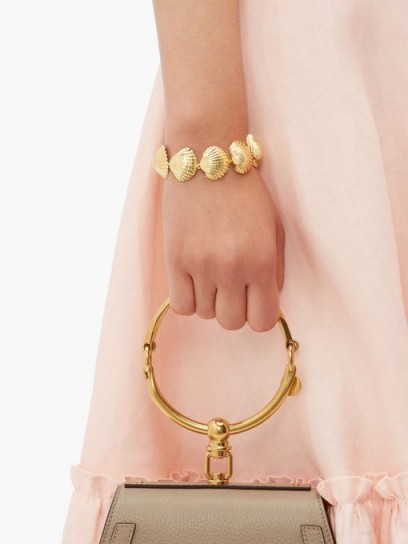 AURÉLIE BIDERMANN Fortaleza shell 18kt gold-plated bracelet ~ summer bracelets