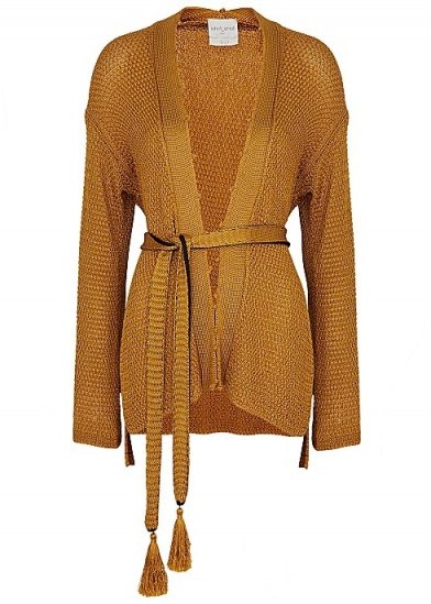 FORTE_FORTE Gold belted cardigan - flipped