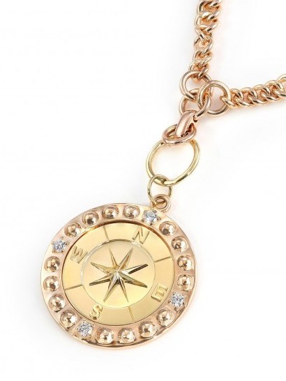 FOUNDRAE 18K yellow gold Course Correction medallion necklace | luxe round pendants - flipped