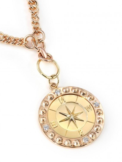 FOUNDRAE 18K yellow gold Course Correction medallion necklace | luxe round pendants