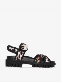 GANNI Black Leo Printed Sandals