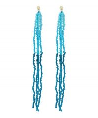 PALOMA WOOL Genuino Crystal Drop Earrings | long blue beaded drops