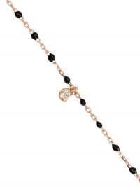 GIGI CLOZEAU 18kt rose gold beaded diamond necklace / small luxe pendant necklaces