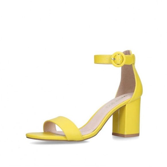 MISS KG GISELLE Yellow Block Heel Sandals - flipped