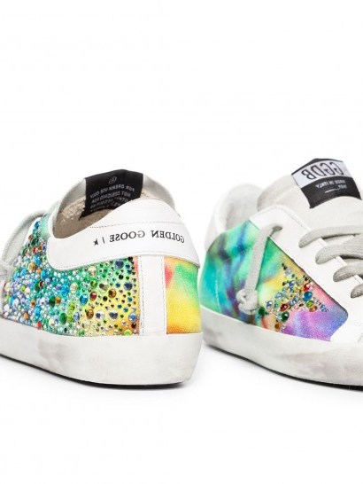 GOLDEN GOOSE Superstar embellished sneakers / luxe trainers - flipped