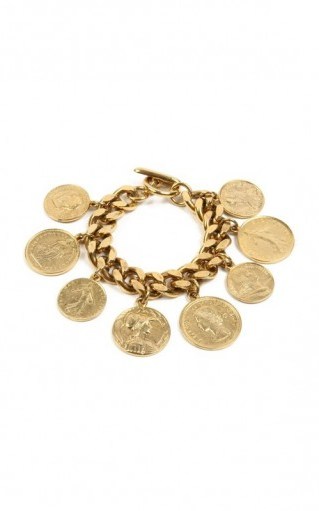 Ben-Amun Gold-Plated Bracelet / statement coin charm bracelets - flipped