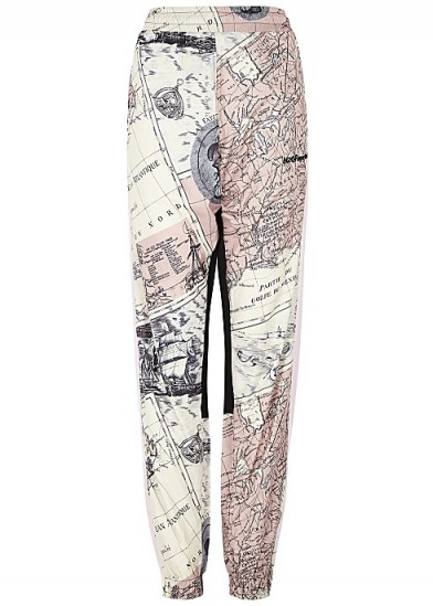 H2OFAGERHOLT Direction printed shell sweatpants ~ map pring joggers