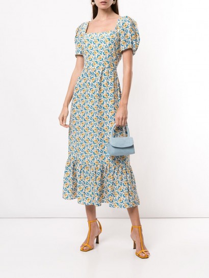 HVN Fromer floral-print dress | frill hem dresses