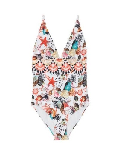 MARY MARE Ibiza shell-print swimsuit - flipped