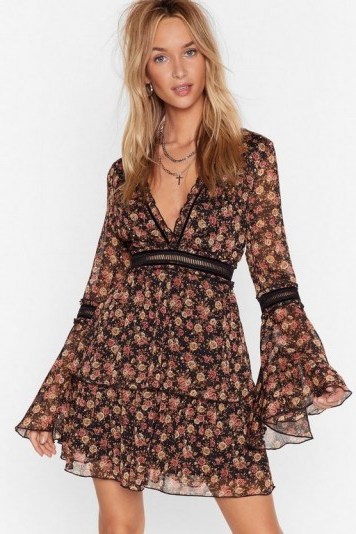 NASTY GAL I’ll Be Bouquet Floral Mini Dress - flipped