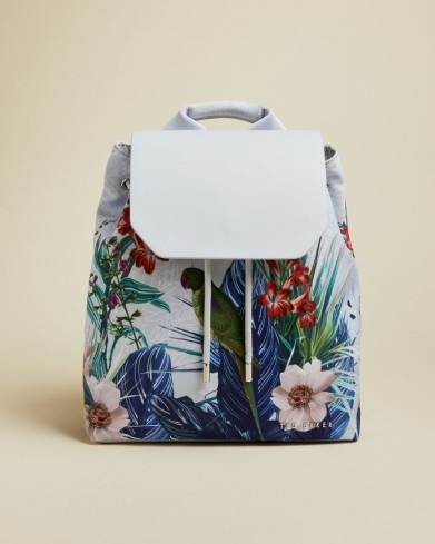 TED BAKER PASSHA Jamboree drawstring backpack / tropical print backpacks