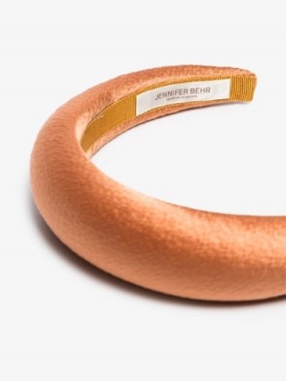 Jennifer Behr Orange Thada Silk Satin Headband / luxe style headbands