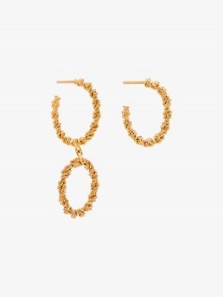 Joanna Laura Constantine Gold-Plated Hoop Earring Set / mismatched earrings - flipped
