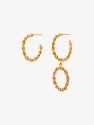 Joanna Laura Constantine Gold-Plated Hoop Earring Set / mismatched earrings