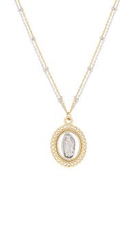 Joy Dravecky Jewelry Mary Pendant Necklace | double chain necklaces