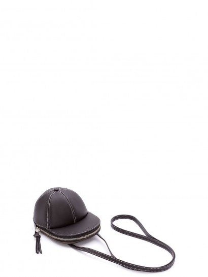 JW ANDERSON midi cap bag in black leather - flipped