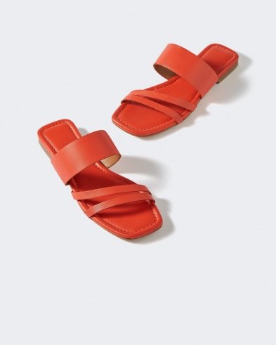 Jigsaw KARLA RED LEATHER SANDALS - flipped