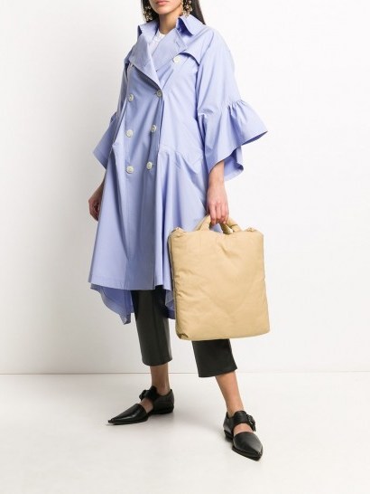 KASSL EDITIONS top handles tote bag | large beige padded bags - flipped