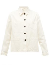 THE ROW Kurt cream patch-pocket denim jacket