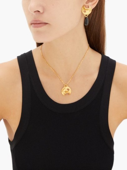 ALIGHIERI La Forza 24kt gold-plated necklace ~ luxe-look pendants