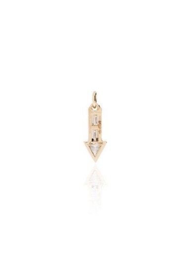 LIZZIE MANDLER FINE JEWELRY 18kt gold arrow charm / small luxe diamond embellished charms / pendants
