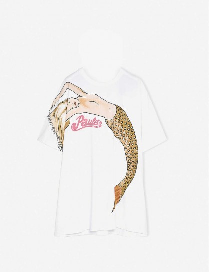 LOEWE Loewe x Paula’s mermaid-print cotton T-shirt / mermaids