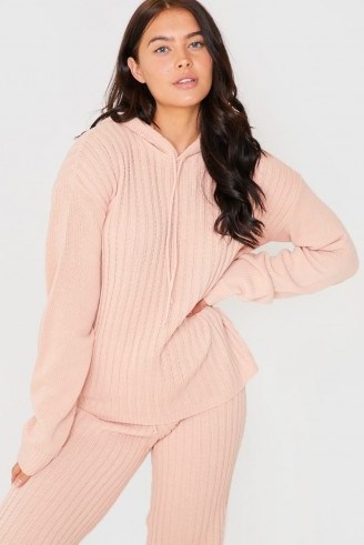 LORNA LUXE BLUSH ‘LULLABY’ CO-ORD HOODIE | loungewear - flipped