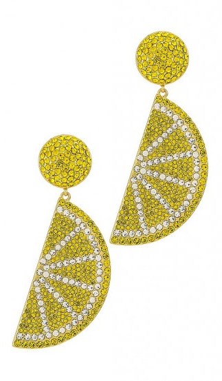 LPA Caspian Earring Lemon Yellow | fruit earrings | lemons - flipped