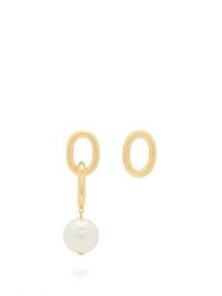 AURÉLIE BIDERMANN Manon mismatched pearl & gold-plated earrings