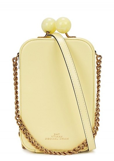 MARC JACOBS The Vanity yellow cross-body bag ~ small luxe crossbody - flipped