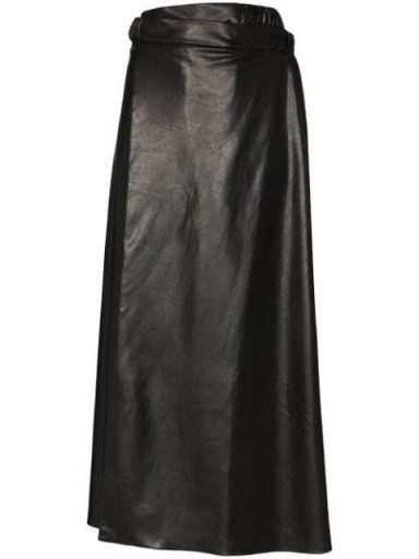 MARKOO Aline black faux leather skirt - flipped