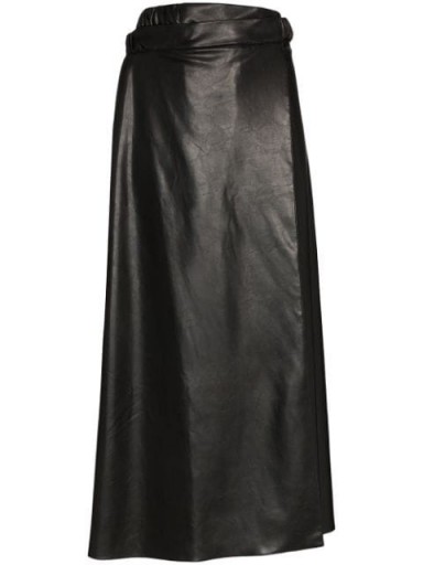 MARKOO Aline black faux leather skirt