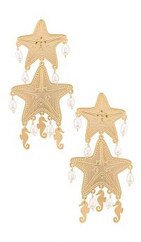 Mercedes Salazar Isla Starfish Earring | long tiered earrings | sea inspired drops