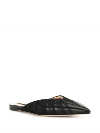 MIDNIGHT 00 black pointed flat mules