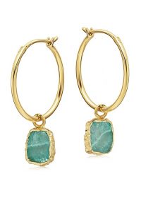 MISSOMA Amazonite medium charm hoop earrings / hoops with charms