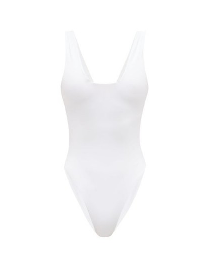 DOS GARDENIAS Monaco square-neck swimsuit ~ chic white onepiece