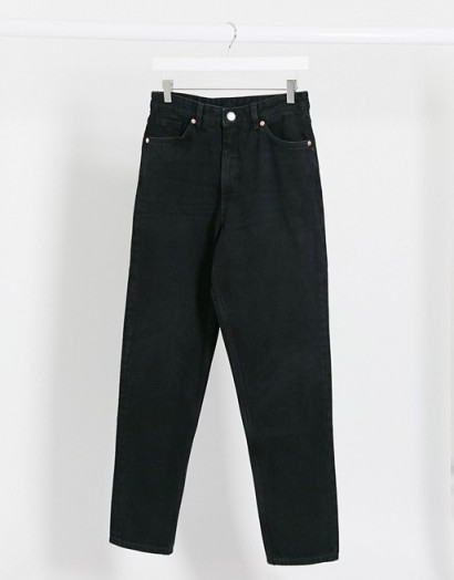 Monki Taiki high waist mom jeans with organic cotton in wash black