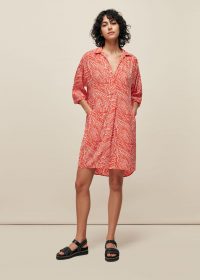 WHISTLES TIGER PALM PRINT LOLA DRESS / casual day dresses