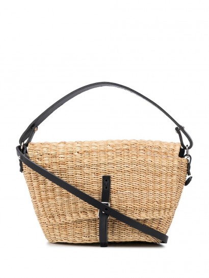 MUUN Fille Holly tote bag / small raffia and leather handbag