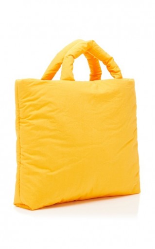 Kassl Oil Padded Leather Tote Bag / orange bags