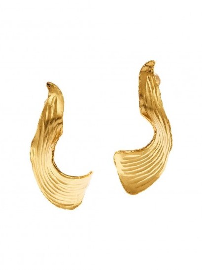 OSCAR DE LA RENTA Molten Leaf earrings - flipped