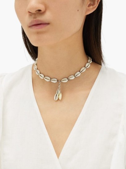 ISABEL MARANT Oscar shell necklace / choker necklaces