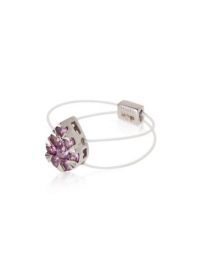 PERSÉE 18kt white gold sapphire pear cluster ring / contemporary rings