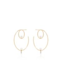 PERSÉE 18kt yellow gold creole cluster earrings | luxe double hoops