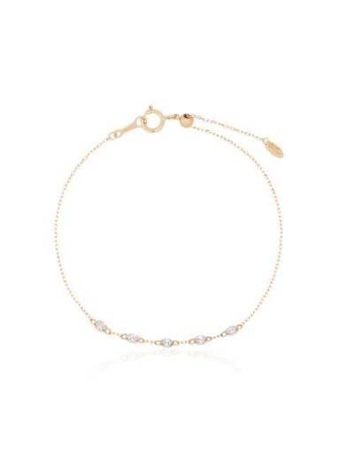 PERSÉE 18kt yellow gold Danae diamond bracelet | delicate luxe bracelets | diamonds - flipped