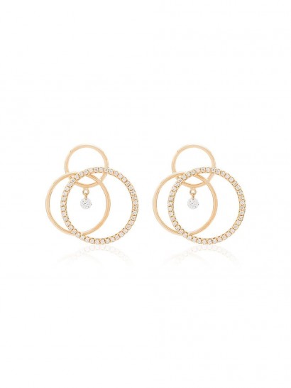 PERSÉE 18kt yellow gold triple-circle hoop earrings | luxe hoops