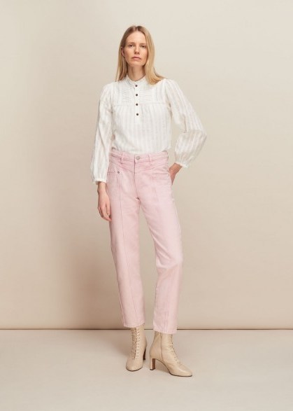 WHISTLES EMMA PANELLED JEAN / pink denim jeans - flipped